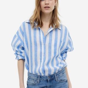 H&M Striped Linen Shirt